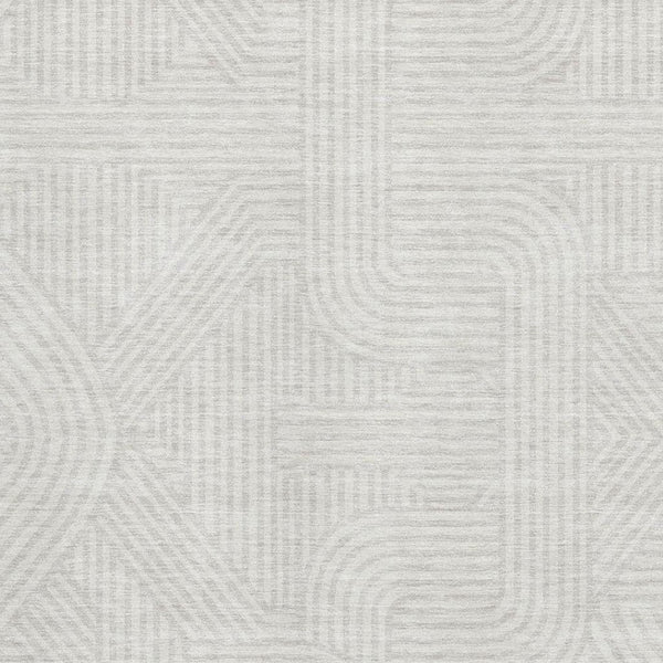 HomeRoots 5' X 8' Versatile Ivory and Beige Abstract Geometric Area Rug - Washable with UV Protection Features! 672919