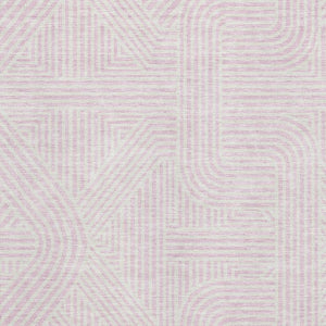 HomeRoots 10' X 14' Stylish Pink & Ivory Abstract Geometric Washable Area Rug with UV Protection for Homes 672935