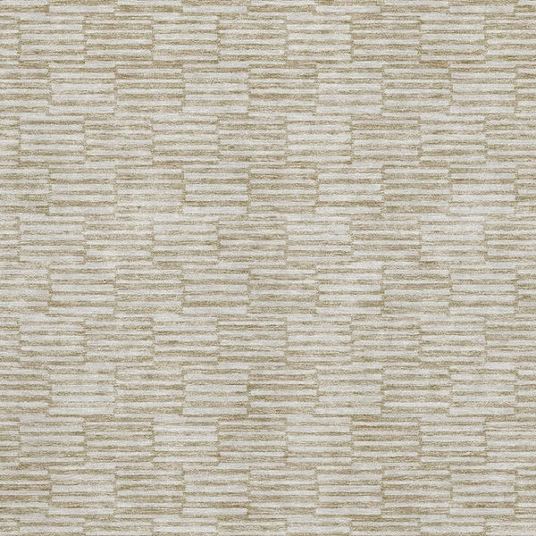 HomeRoots 5' X 8' Beige And Ivory Abstract Geometric Washable Area Rug - Durable, UV Protected, Modern Style 672949