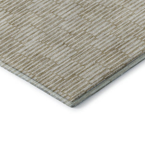 HomeRoots 9' X 12' Abstract Beige and Ivory Geometric Area Rug - Washable, UV-Protected, Perfect for High-Traffic Spaces 672952