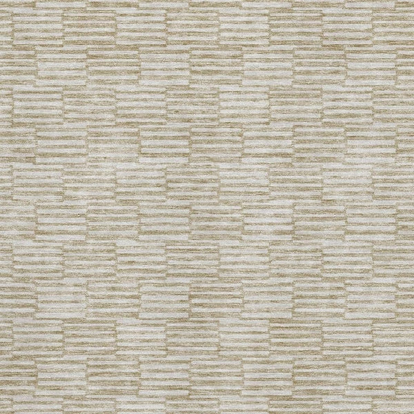HomeRoots 10' X 14' Beige & Ivory Abstract Geometric Area Rug - Durable, Washable, UV Protected & Soft! 672953