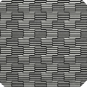 HomeRoots 8' Black and Gray Abstract Geometric Rug - Washable, UV Protected, Stain Resistant for Modern Spaces 672956