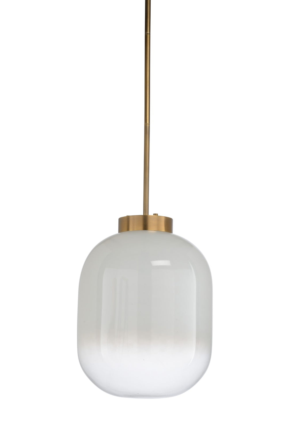 Wildwood Subway Vintage Milk-Glass Pendant Light With Antique Brass Canopy, Adjustable Drop, 24"X17" Elegante 67296