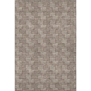 HomeRoots 8' X 10' Stylish Brown and Beige Abstract Geometric Washable Area Rug with UV Protection & Durability 672963