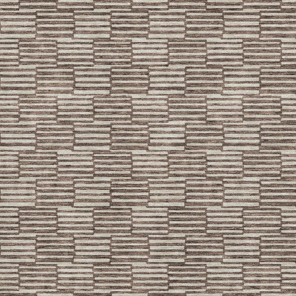 HomeRoots 9' X 12' Brown & Beige Abstract Area Rug – Durable, Washable with UV Protection for Busy Homes 672964