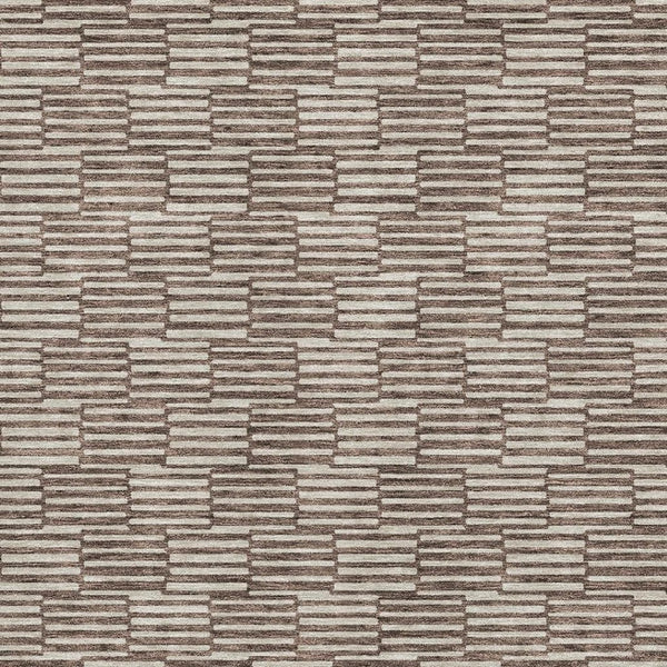 HomeRoots 9' X 12' Brown & Beige Abstract Area Rug – Durable, Washable with UV Protection for Busy Homes 672964