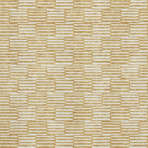 HomeRoots 10' X 14' Gold And Ivory Abstract Geometric Area Rug – Washable, UV-Protected, Soft & Durable Comfort 672971