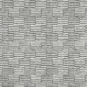 HomeRoots 5' X 8' Gray & Ivory Abstract Geometric Area Rug - Washable, UV-Protected, Stain-Resistant Comfort 672973
