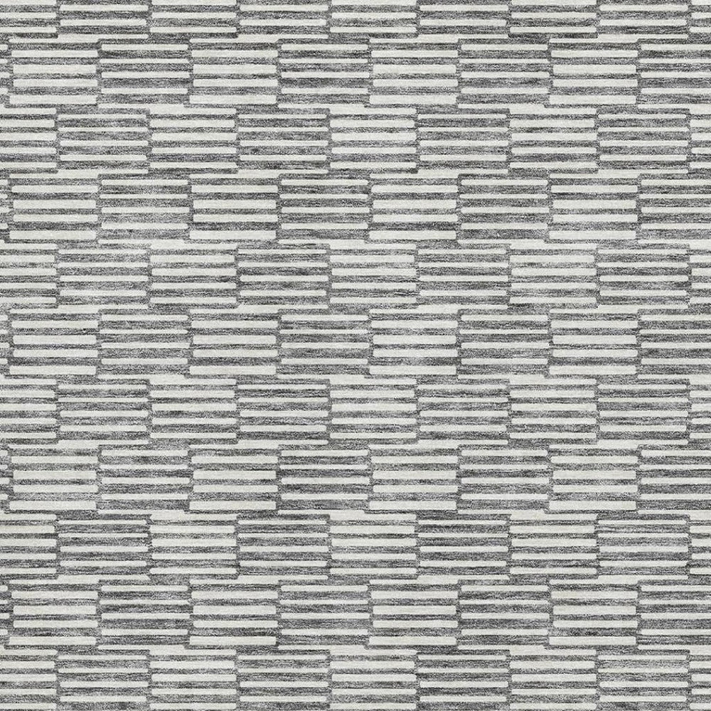 HomeRoots 8' X 10' Gray and Ivory Abstract Geometric Area Rug - Stylish, Washable & UV-Protected for Homes! 672975