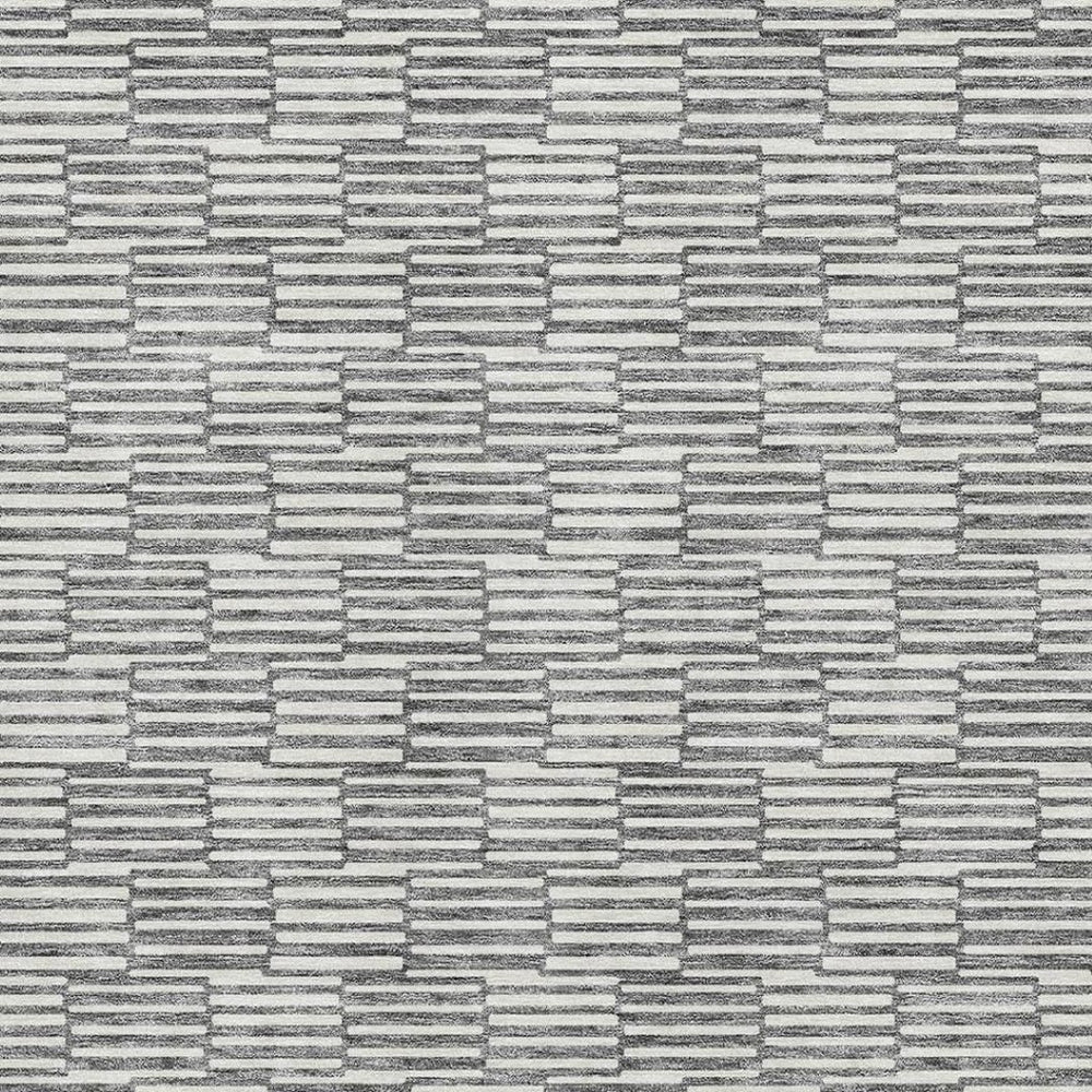HomeRoots 9' X 12' Stylish Gray and Ivory Abstract Geometric Washable Area Rug with UV Protection & Durability 672976