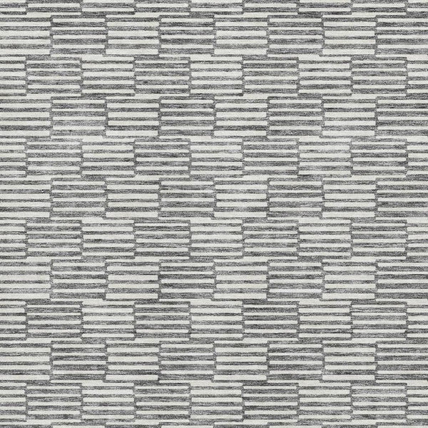 HomeRoots 9' X 12' Stylish Gray and Ivory Abstract Geometric Washable Area Rug with UV Protection & Durability 672976