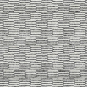 HomeRoots 10' X 14' Abstract Gray and Ivory Geometric Area Rug - Washable, UV-Protected, Stain-Resistant Design 672977