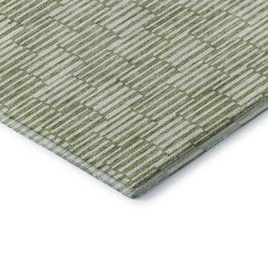 HomeRoots 10' X 14' Green and Ivory Abstract Geometric Area Rug - Durable, Stain-Resistant, UV-Protected Design 672983