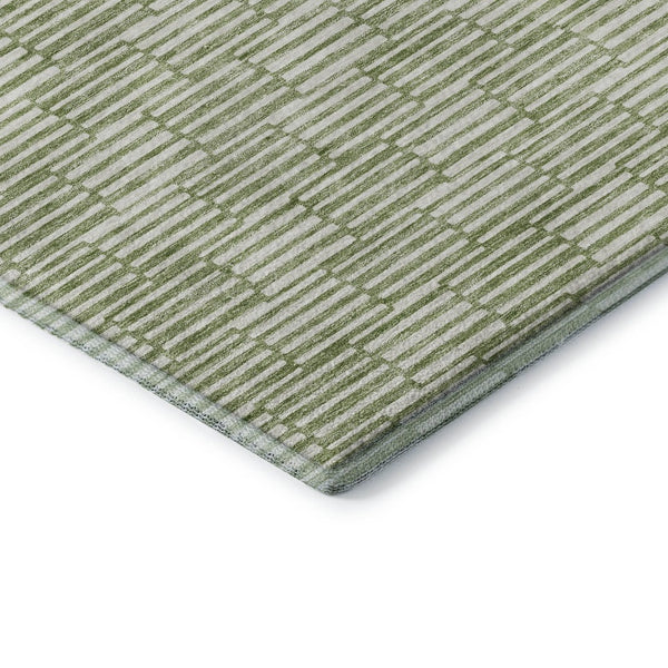 HomeRoots 10' X 14' Green and Ivory Abstract Geometric Area Rug - Durable, Stain-Resistant, UV-Protected Design 672983