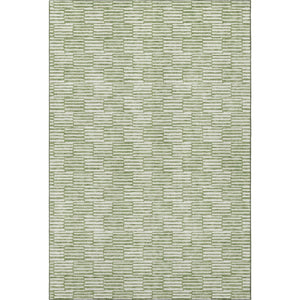HomeRoots 10' X 14' Green and Ivory Abstract Geometric Area Rug - Durable, Stain-Resistant, UV-Protected Design 672983