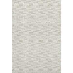 HomeRoots 8' X 10' Elegant Ivory and Beige Abstract Geometric Area Rug - Washable, UV-Protected, Durable Design 672987