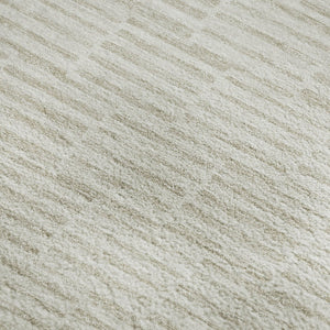HomeRoots 8' X 10' Elegant Ivory and Beige Abstract Geometric Area Rug - Washable, UV-Protected, Durable Design 672987