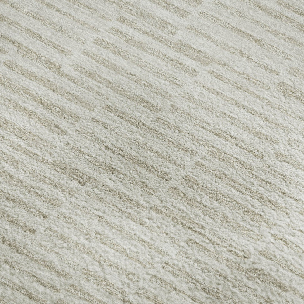 HomeRoots 9' X 12' Ivory & Beige Abstract Geometric Washable Area Rug - Durable, Stain-Resistant & UV Protected 672988