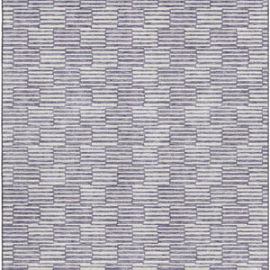 HomeRoots 5' X 8' Lilac & Ivory Abstract Geometric Washable Area Rug – Stylish, Durable, UV Protected Design! 672991