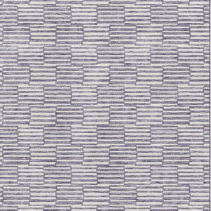 HomeRoots 10' X 14' Lilac & Ivory Abstract Geometric Area Rug - Washable, UV-Protected, Stylish & Durable Home Decor 672995