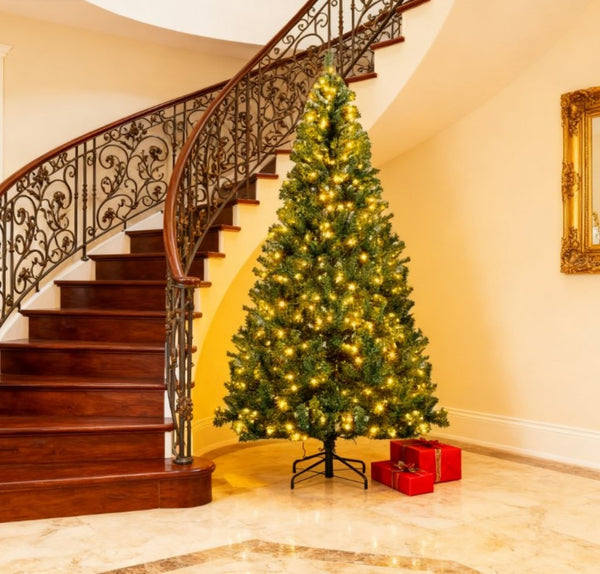 English Elm Artificial Blush Pink Holiday Tree 7 Foot Tall with 1000 Tips Frosted Romantic Decor T3971P419039