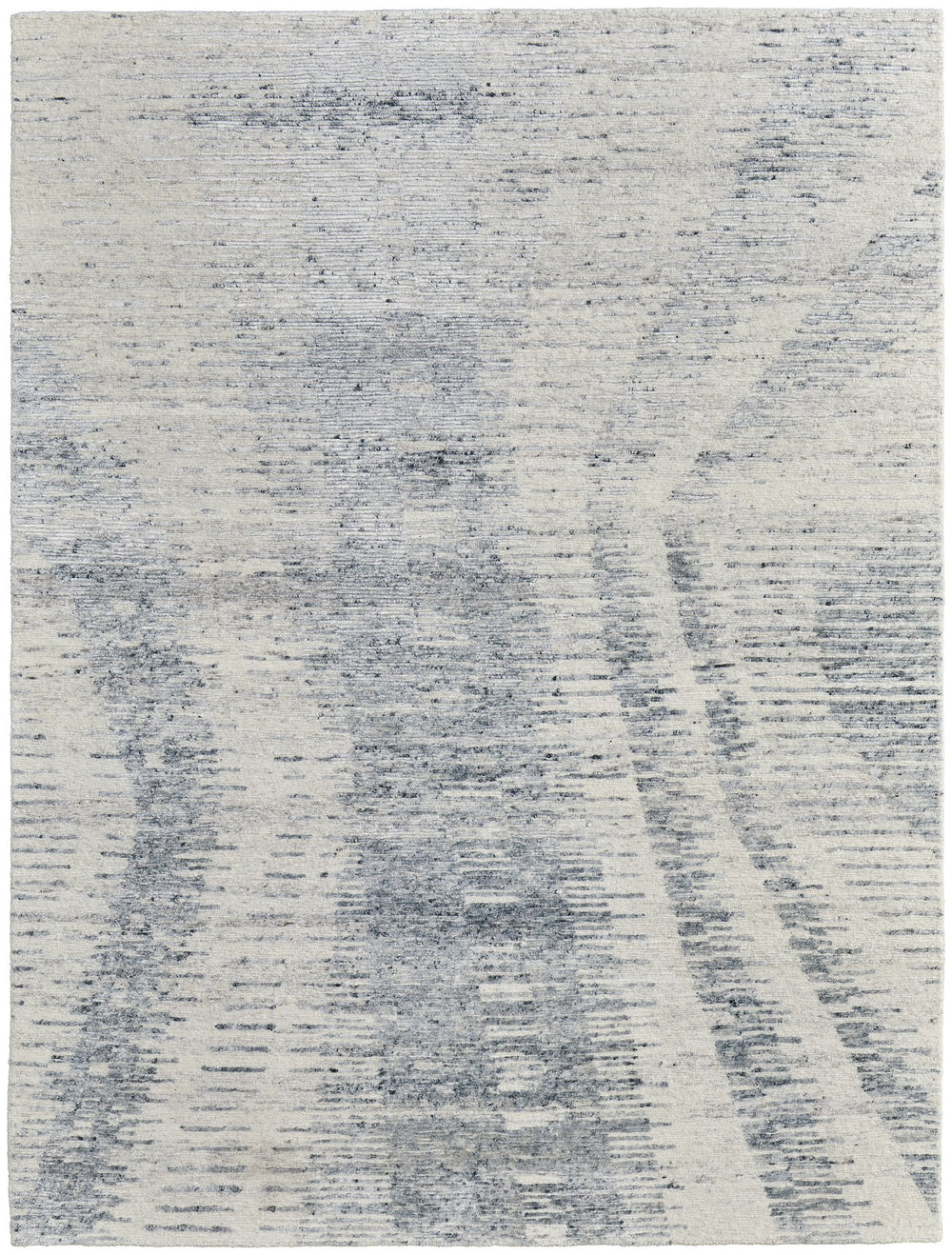 Feizy Rugs Brighton Hand Knotted Wool & Viscose Area Rug - Modern Abstract Design For Stylish Living Spaces Ivory,Blue,Gray Wool,Viscose Bri69cgflblivyc00