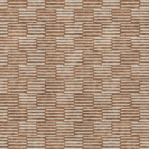 HomeRoots 8' X 10' Stylish Rust and Beige Abstract Geometric Area Rug with UV Protection & Stain Resistance 673005