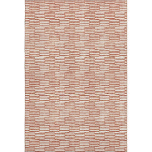 HomeRoots 8' X 10' Salmon And Beige Geometric Area Rug - Soft, Washable, Stain Resistant with UV Protection 673011