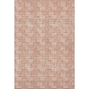 HomeRoots 8' X 10' Salmon And Beige Geometric Area Rug - Soft, Washable, Stain Resistant with UV Protection 673011