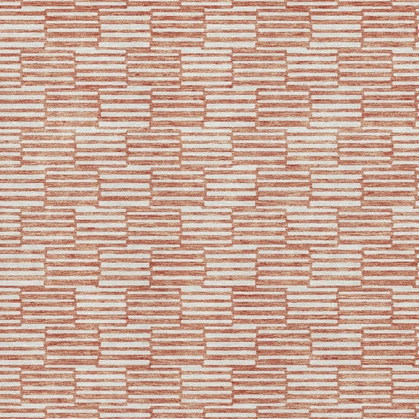 HomeRoots 10' X 14' Salmon Beige Geometric Washable Area Rug with UV Protection for Stylish, High-Traffic Spaces 673013