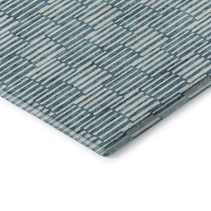HomeRoots 10' X 14' Contemporary Teal and Beige Abstract Geometric Area Rug with Washable UV Protection Features 673019