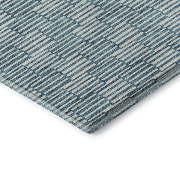 HomeRoots 10' X 14' Contemporary Teal and Beige Abstract Geometric Area Rug with Washable UV Protection Features 673019