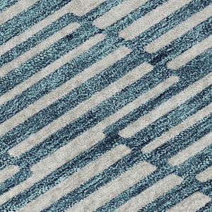 HomeRoots 10' X 14' Contemporary Teal and Beige Abstract Geometric Area Rug with Washable UV Protection Features 673019
