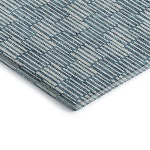 HomeRoots 10' X 14' Contemporary Teal and Beige Abstract Geometric Area Rug with Washable UV Protection Features 673019