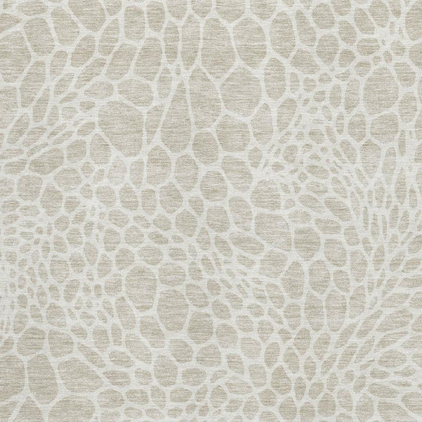 HomeRoots 9' X 12' Beige and Ivory Geometric Area Rug – Washable, UV Protected, Durable & Pet-Friendly Design 673030