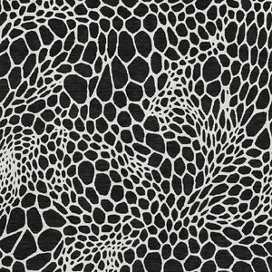HomeRoots 5' X 8' Modern Black and Ivory Geometric Area Rug – Washable, Stain-Resistant, UV Protected Design 673033