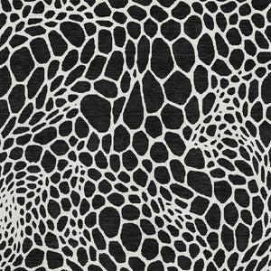 HomeRoots 8' X 10' Black and Ivory Geometric Area Rug – Stylish, Washable, UV-Protected for Modern Homes 673035