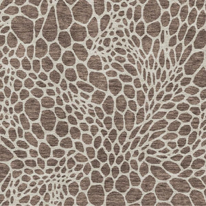 HomeRoots 8' X 10' Stylish Brown & Beige Geometric Area Rug with UV Protection for Home, Kids, and Pets 673041