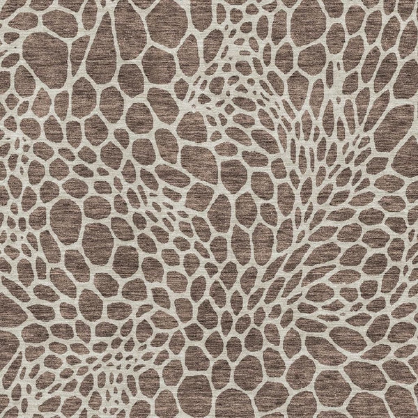 HomeRoots 8' X 10' Stylish Brown & Beige Geometric Area Rug with UV Protection for Home, Kids, and Pets 673041
