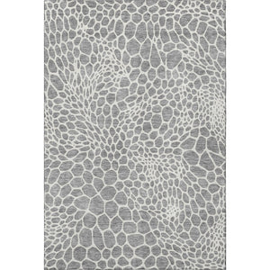 HomeRoots 8' X 10' Gray and Ivory Geometric Area Rug - Washable, UV Protected, Perfect for High-Traffic Homes 673053