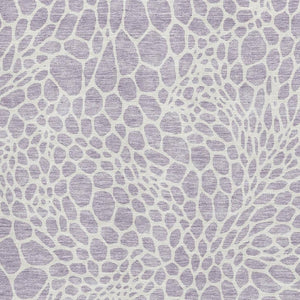 HomeRoots 5' X 8' Lilac & Ivory Geometric Area Rug - Durable, Washable with UV Protection for Modern Homes 673063
