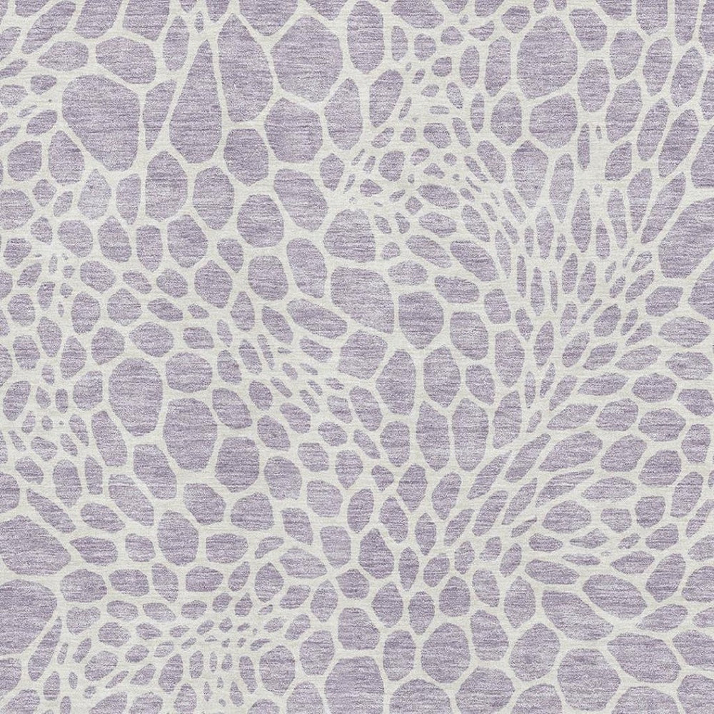 HomeRoots 8' X 10' Lilac & Ivory Geometric Area Rug - Washable, UV Protected, Durable & Stylish Home Accent 673065
