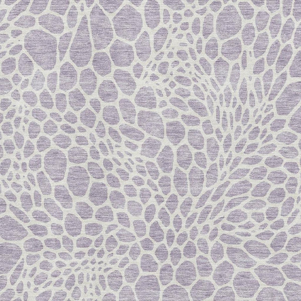 HomeRoots 9' X 12' Lilac and Ivory Geometric Area Rug - Washable, UV-Protected, Stylish for Modern Homes 673066