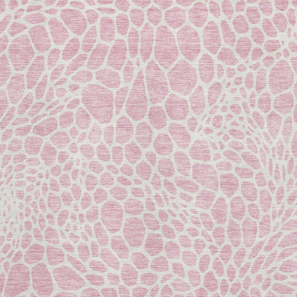 HomeRoots 5' X 8' Pink Geometric Area Rug - Stylish, Washable, UV Protected, Perfect for Busy Homes & Kids 673087