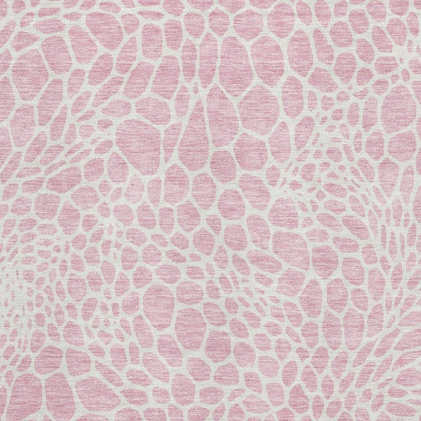 HomeRoots 5' X 8' Pink Geometric Area Rug - Stylish, Washable, UV Protected, Perfect for Busy Homes & Kids 673087