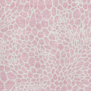 HomeRoots 9' X 12' Pink & Ivory Geometric Area Rug – Durable, Washable Design with UV Protection for Modern Homes 673090