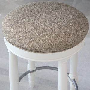 English Elm AGODY 26" Counter Swivel Bar Stools Set of 2 with Cushioned Fabric Seats, Iron Footrest, 300lb Capacity W2170P208071