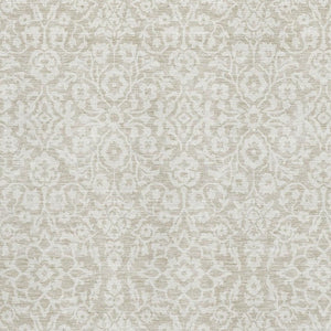 HomeRoots 10' X 14' Beige Damask Area Rug - Washable, UV-Protected, Stain-Resistant for Stylish Living Spaces 673103