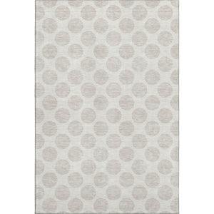 HomeRoots 8' X 10' Ivory Polka Dot Area Rug - Washable, UV Protected, Stain Resistant for Kids & Pets' Spaces 673217