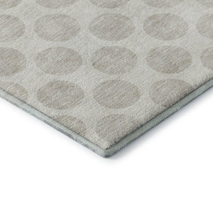 HomeRoots 8' X 10' Ivory Polka Dot Area Rug - Washable, UV Protected, Stain Resistant for Kids & Pets' Spaces 673217
